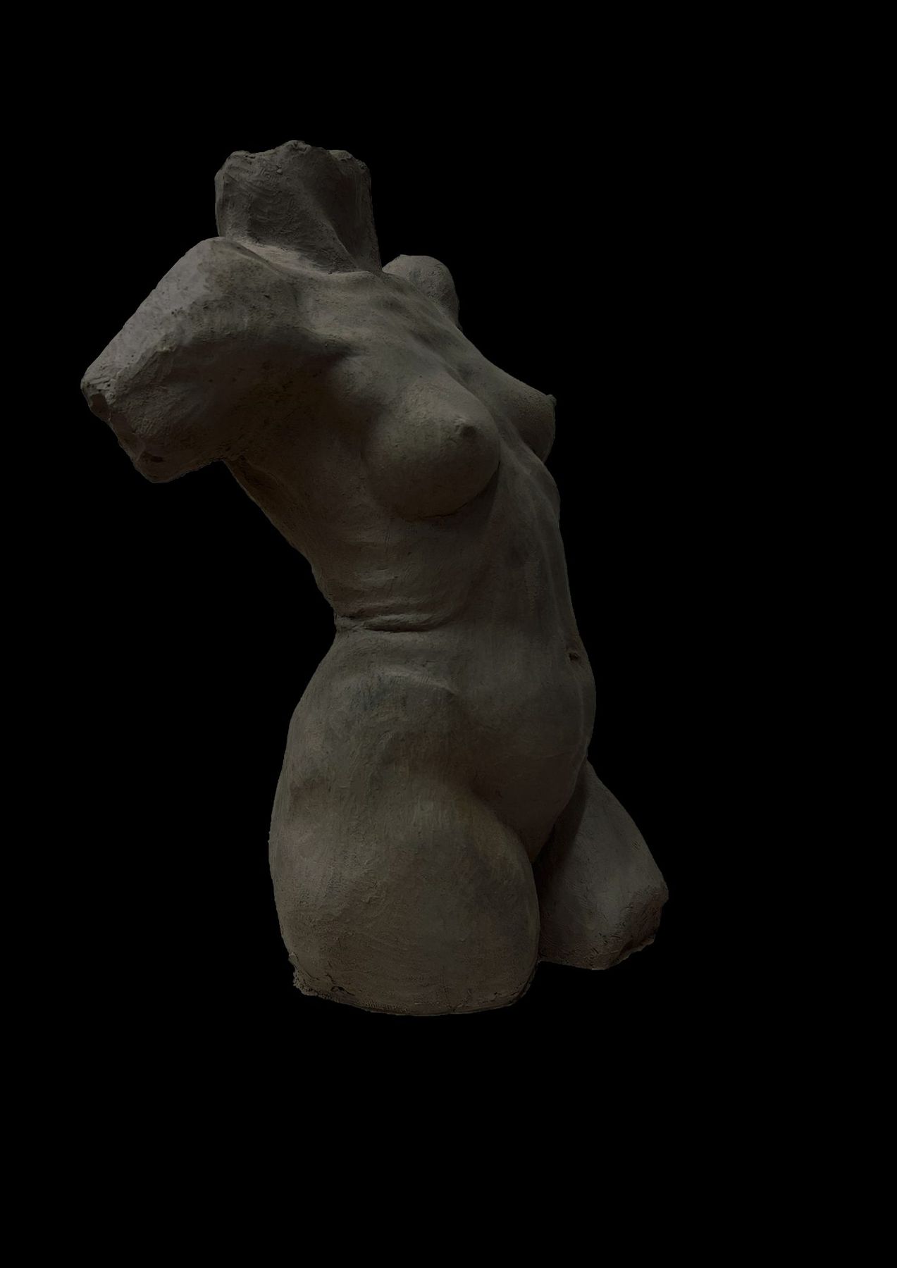Sculpture by Isabel Arocena on a black background