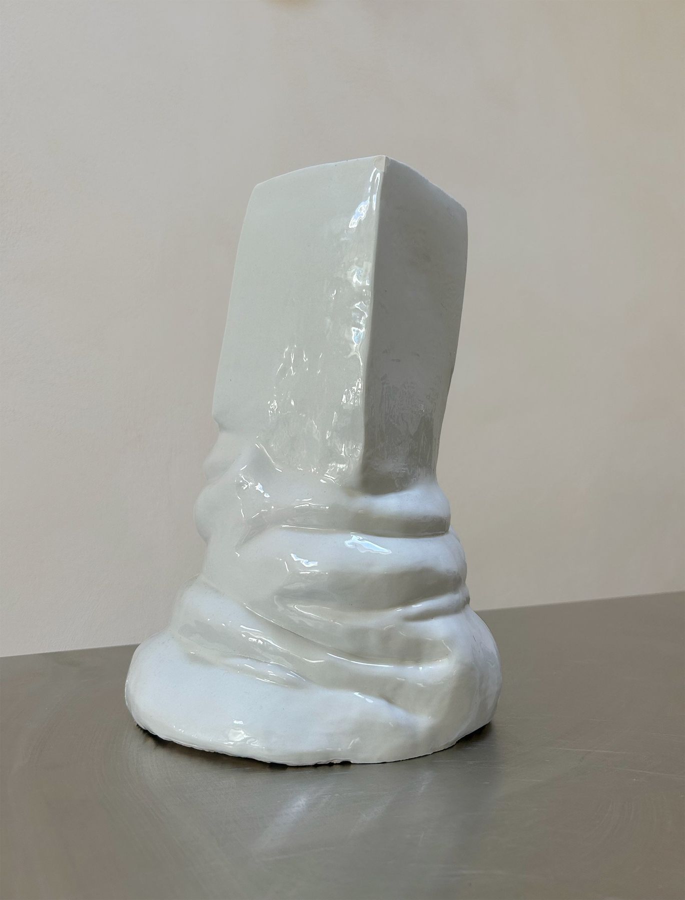 Housing crisis, glazed clay sculpture by Isabel Arocena